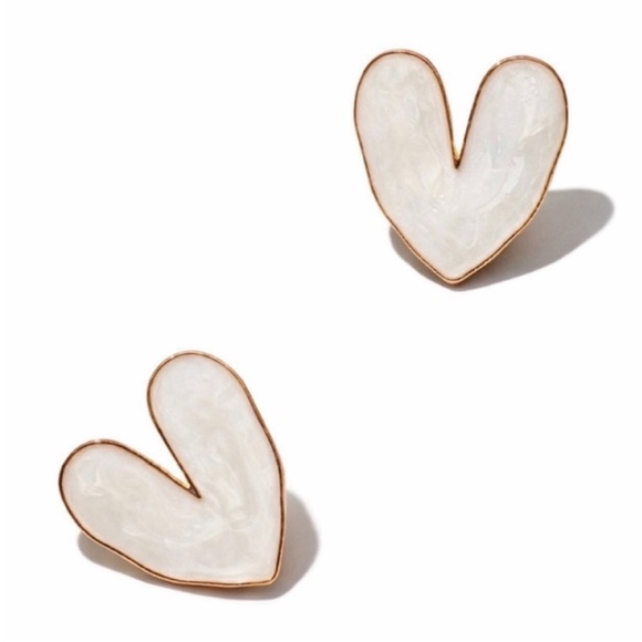 Jewelry - New! Blanco Gold Heart Post Earrings NWOT (3048)